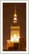 (5/24): Portrait of the Pope John Paul II displayed in the Palace of Culture facade, the day of His funeral