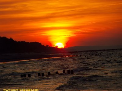 Baltic coast sunset